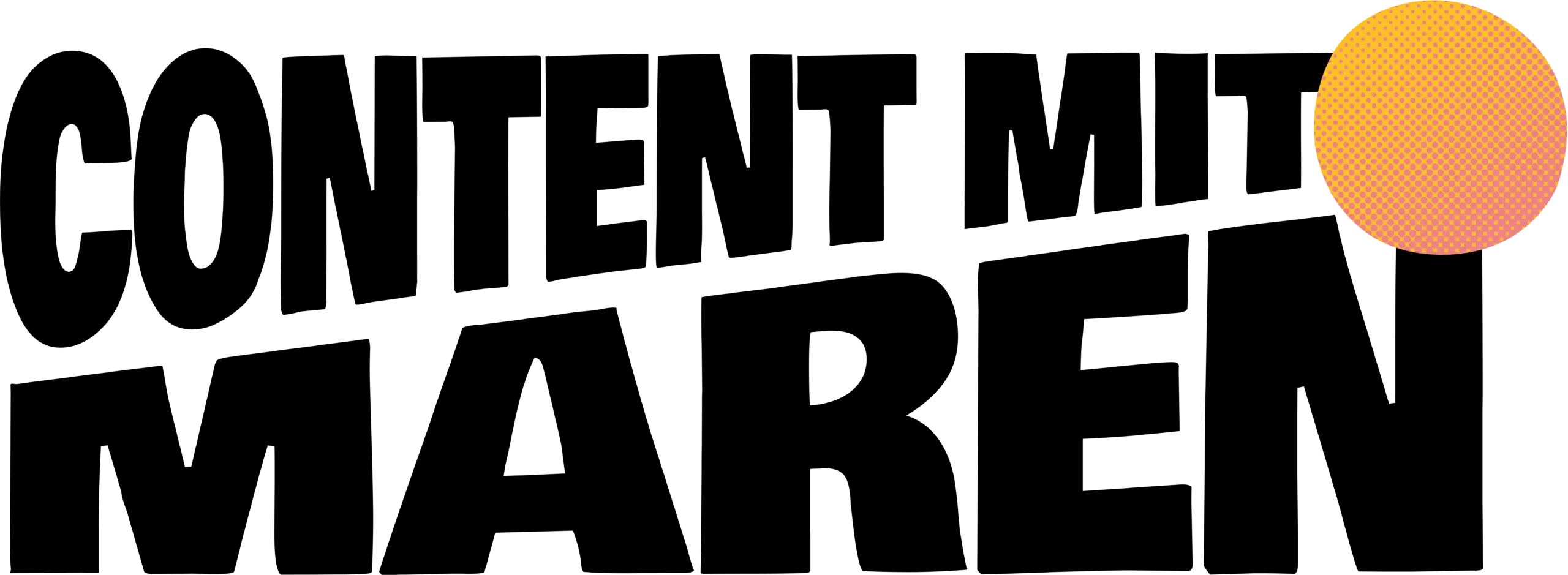 Logo von Content mit Maren in Schwarz