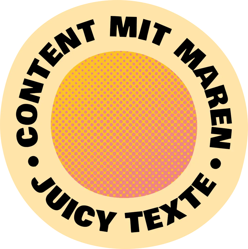 Stempel-Logo von Content mit Maren, Juicy Texte